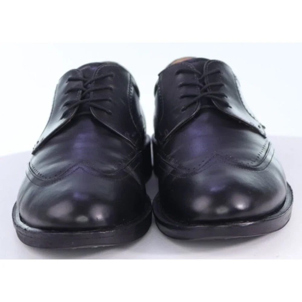 ECCO Men's Wingtip Comfort Dress Shoes Size EU 43 US 9-9.5 Leather Black